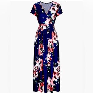 Floral Maxi dress with pockets-NEW